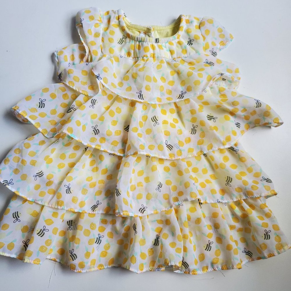 🔺🐝 Baby Girl Bumble Bee Ruffle Sun Dress🐝🔺